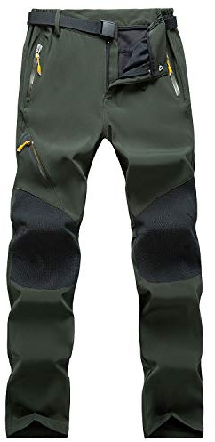 Freiesoldaten de Los Hombres Exterior Pantalones Ligeros Secado Rápido Senderismo Caza Pantalones de Pesca con Cinturón
