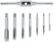 8-teiliges Windeisen-Set, verstellbare Reibahle, Gewindebohrer, metrisches Set, Metallgewindeeinsatz, Maschinen-Ratschenschraube zum Gewindeschneiden, M3/M4/M5/M6/M8/M10/M12