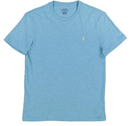 POLO RALPH LAUREN Herren-T-Shirt, kurzärmelig, schmale Passform, Blau (Cloud Blue), XL