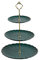 Sweejar 3-stöckiger Keramik-Kuchenständer für Hochzeit, Dessert, Cupcake-Ständer für Teeparty, Servierplatte (Jade)