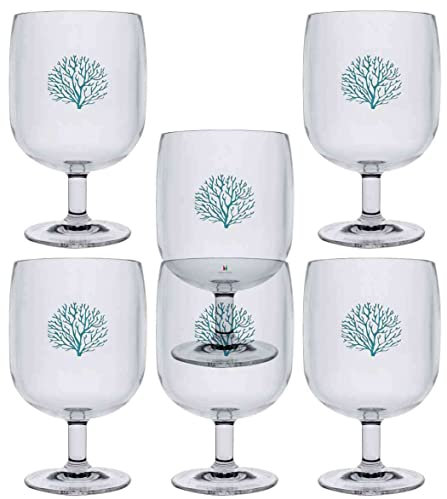 Marine Business Set di 6 bicchieri da vino infrangibili – Mare