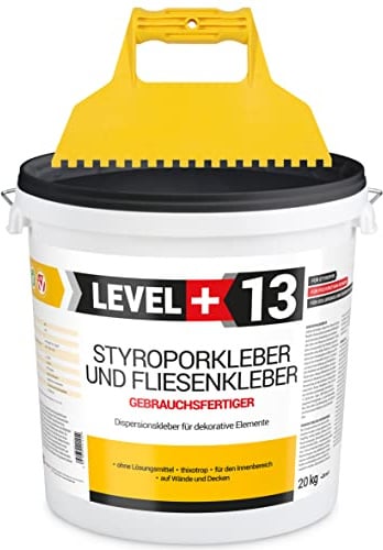 Styroporkleber 20kg + Kunstoffzahnspachtel, Korkkleber Renoviervlies Dispersionkleber Flisenkleber Montagekleber SET RM13 KW