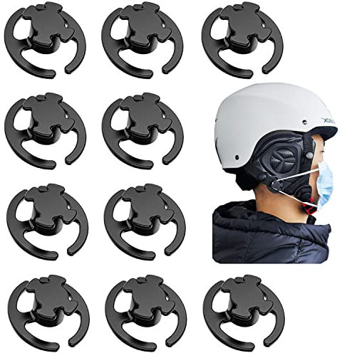 Abreli Schnelle Installation 5 Paar Maskenhalter Skihelm, Maskenhalter Helm, Anti-Tropfen Skihelm Maskenhalterung, Gehärtetes Material