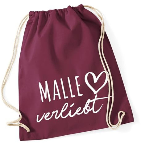 Huuraa Sporttasche Malle verliebt Geschenk 12 Liter Burgundy Baumwolle Malle Überraschung