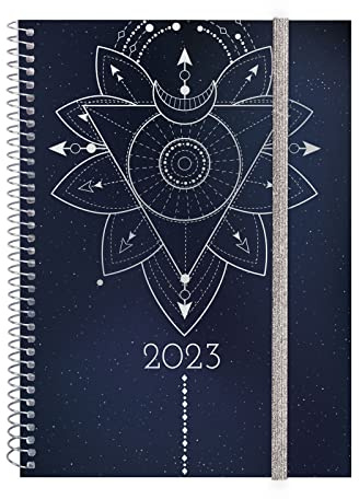 Finocam - Kalender 2023 Beta-Spirale Wochenansicht Januar 2023 - Dezember 2023 (12 Monate) Portugiesischer Mond, ÜBERMESA - E10-155x212 mm, 751360923
