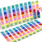 Okydoky 1800 Stück Haftstreifen(9 Farben,44 x 11 mm) 10er Pack Eschreibbare Klebezettel Haftmarker, Textstreifen Page Marker, Haftnotizen Index Tabs für Seitenmarkierungm, Sticky Notes(10p.DE)