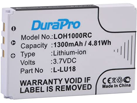 DuraPro Batterie L-LU18 1300 mAh pour Logitech Harmony 1000 1100 Remote Harmony 915 Squeezebox Duet Controller C-RL65, 190582-0000 F12440056 K398