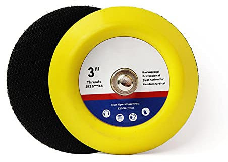 HOMESOM 2 Pieces 4 Inch Sanding Pads and Backing Pad for Car Polisher Dual Action Polishing Tool Hook and Loop Backer Pads 5/16 24t