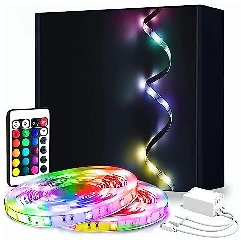 phopollo Led Strip Light, 30m Led Strip Lights(2 Rolls of 15m) Music Sync Mode with Mic,Smart App Control with Remote, Ultra-Long 24V Led Lights for Bedroom, Party, Packaging May Vary