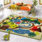 Booooom Jackson Teppich Kinder Spielmatte Dinosaurier 80 x 150cm Krabbeldecke Kinderzimmer Teppich Dino Spielteppich Waschbar Dino Motivteppich Kurzflor Farbecht