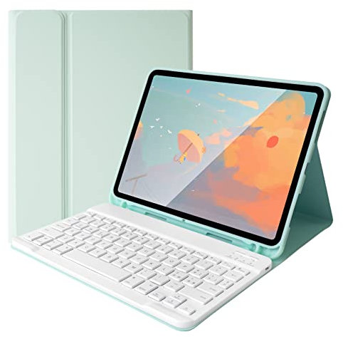 Lively Life Custodia con Tastiera per iPad Air 11 Pollici (M3 2025 / M2 2024) e Air 4a/5a Gene e iPad PRO 11 Pollici (1a/2a/3a/4a), Layout Italiano QWERTY, con Slot per Penna Stilo - Verde