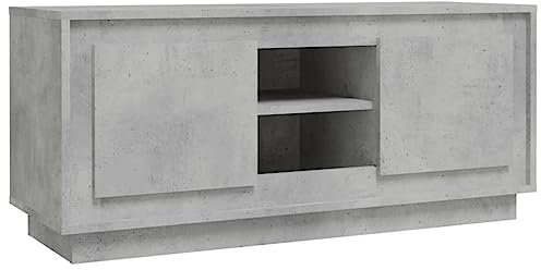 vidaXL Mobile Porta TV Grigio Cemento 102x35x45cm in Legno Multistrato