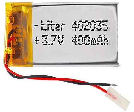 Batterie 402035 LiPo 3.7V 400mAh 1.48Wh 1S 5C Liter Energy Battery pour l'électronique Rechargeable Téléphone Portable Smartwatch GPS - Ne Convient Pas à la Radiocommande 37x20x4mm (400mAh|402035)