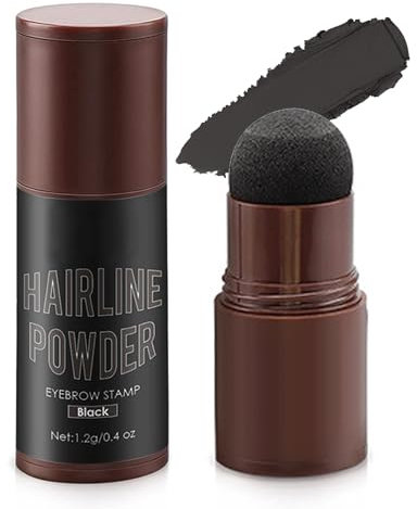 Polvo Fino Polvo de Raíz Polvo para Cubrir Sombras Finas Cabello Disperso Premium para Espesar el Cabello Fibra Capilar en Polvo Espesante del Cabello para Mujeres y Hombres (Negro)