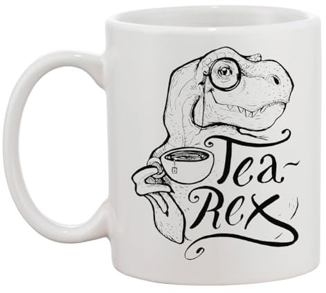 Tearex Weiße Tasse Kaffee Tee Männer Frauen Keramik Coffee Tea Mug Cup