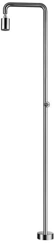 Mice - Ducha para Exterior de 240 cm Hecha de Acero Inoxidable con Acabado Satinado - Pool - Ducha Piscina Exterior Agua Fria - Acero INOX