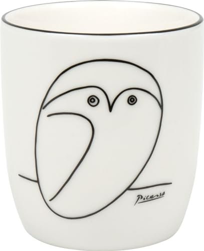 Konitz Picasso - Le Chouette Tasse, Porzellan, Tulip, Sanduhr, weiß, 1 Stück, Zuhause, Wiederverwendbar, Tiere, Erwachsener, 1 Stück