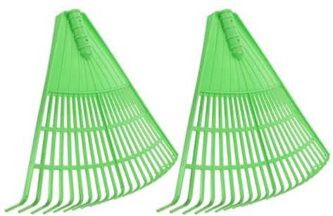 POPETPOP 2stücke Gartenrechen Kunststoff Für Laub Und Gras Zähne Für Gartenarbeiten Robuste Und Langlebige Gartenwerkzeuge Für Effizientes Reinigen Von Und Beeten