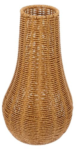 PRETYZOOM Vase Tressé Imitation Rotin Grand Format Vase Décoratif Créatif pour Fleurs Séchées Et Fraîches Contenant Floral Polyvalent pour Table Et Intérieur