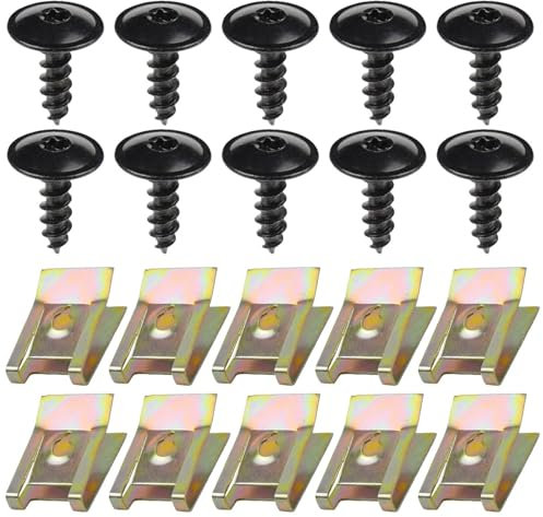 WASQUBKS Compatible for VW Audi A1 A3 A4 A5 Q5 Q7 TT Seat 4,8 x 16 mm, Cache Moteur, Protection Contre Les éclaboussures, Passage de Roue, vis Torx, Clip de Fixation.(Set B - 20Pcs)