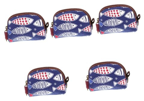 WRITWAA 5stücke Kleiner Münzbeutel Im Japanischen Stil Stilvolle Und Praktische Geldbörse Für Kleingeld Schlüssel Und Mehr Für Frauen Geeignet Einzigartiges Design