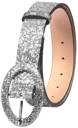 CREATIV DISCOUNT NEU Glitzer-Gürtel, silber, Einheitsgröße