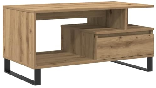 vidaXL Couchtisch, Beistelltisch mit Stauraum, Kaffeetisch Sofatisch für Wohnzimmer, Wohnzimmertisch, Modern, Artisan-Eiche Holzwerkstoff