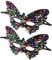 GALPADA 2pcs Women Butterfly Mask Half Face Masquerade Mask Black for Halloween Prom Carnival Events