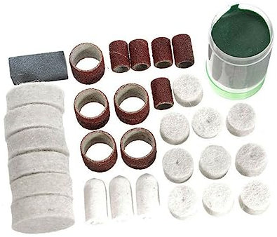 Hemobllo 222 Teiliges Set Trennscheiben Stabschleifer Schleifscheibe Schärfer Kettensäge Polierscheibe Polierpads Borstenscheibe Akku Rotationswerkzeug Trennscheibe