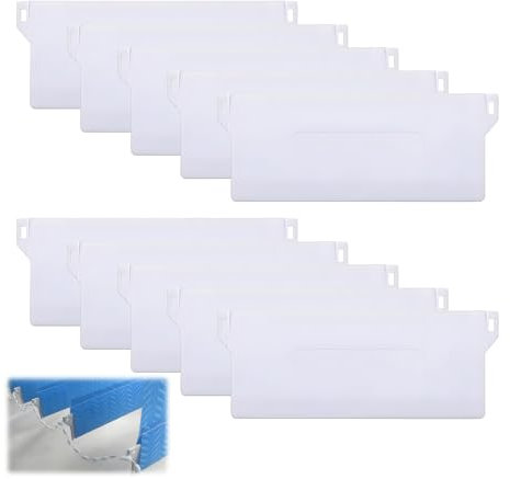 10 Stück Lamellenvorhang Ersatzteile,Schienen Für Drehbare Lamellen,Gewicht Lamellenvorhang,127 mm/5 Zoll Weiße Lamellen Gewichte Vertikaljalousie,Gewichte Für Vorhang Tür Fenster Zubehör