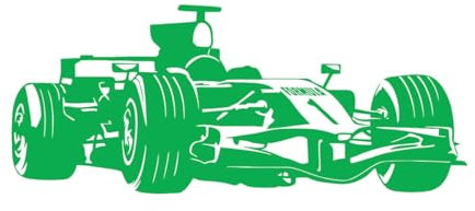 Formula 1 Racing Garage Baby Room Ragazzi Adesivi per incisioni raffinate 42x101cm Selezione multicolore Verde