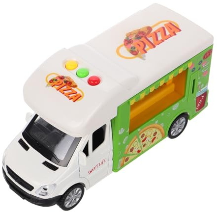 HOMOBABE Kinder Foodtruck Spielzeug aus Kunststoff mit Schiebefunktion | Rollenspiel und Frühe, Feine Motorik Entwickeln, Kleines Kochspiel für Kinder