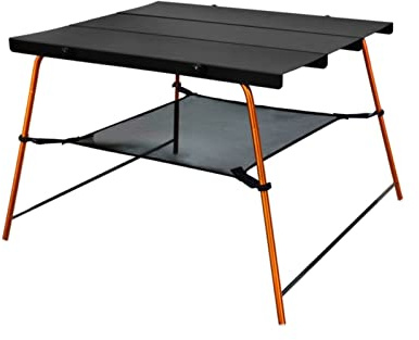QTYQWC Tavolo da Campo in Alluminio Campeggio Tavolo Pieghevole Portatile Tavolo da Picnic Leggero tavoli da Esterno per Esterni tavoli da Viaggio a Scomparsa (Colore: BL