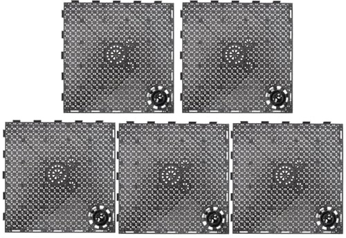 FJOADNVM Aquarium Trennwand 5 stücke Schwarz Boden Filter Platte Multi Loch Design Starke Unterstützung Fisch Tank Teiler Aquarium Platten Sand Trennwände Kunststoff