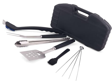 GrillPro 49994 Deluxe Werkzeugset mit Koffer, 9-teilig