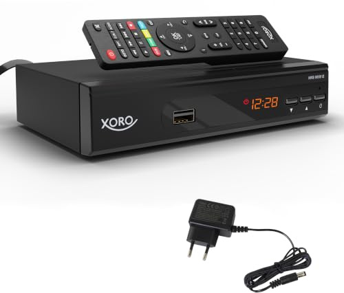 XORO HRS 8659 V2 DVB-S2 HD-Satellitenreceiver, HDMI, SCART, USB, Unicable | HD-Satellitenreceiver für TV- und Radioprogramme in SD/HD mit vorprogrammierter Senderliste für ASTRA 19,2° Ost