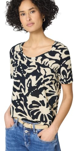 Damen Kurzarm T-Shirt mit abstraktem Print