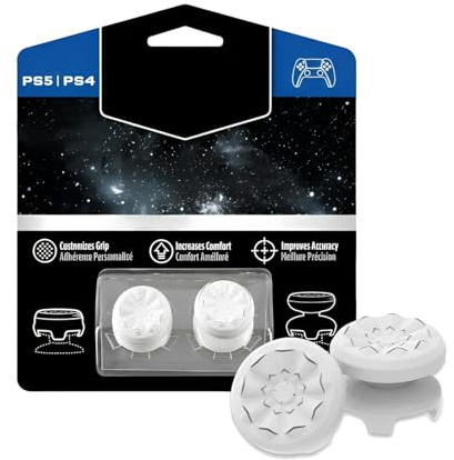 Compatible con mando PS4 y PS5, extensores para joystick 2 unidades, 1 alto y 1 medio, cubre sticks convexos antideslizantes, mayor agarre, control y precisión para accesorios gaming