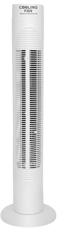 JriA 32 Tower Fan for Bedroom Quiet Bladeless Oscillating Standing Fan 3 Speeds 90° Wide Oscillation Floor Fan Air Cooler Perfect Home Living Room & Office
