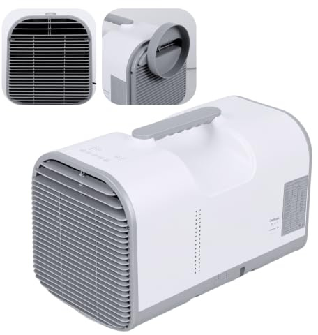 Condizionatore portatile 4000 BTU con compressore, ventola deumidificatore 4 in 1 per camper, telecomando e timer 24 ore, unità di raffreddamento rapido leggero 29 lb UE