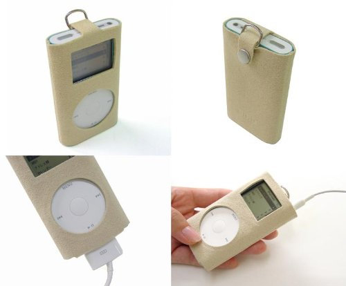 Bird Poco S1, Alcantara-Etui für iPod Mini, Sandfarben