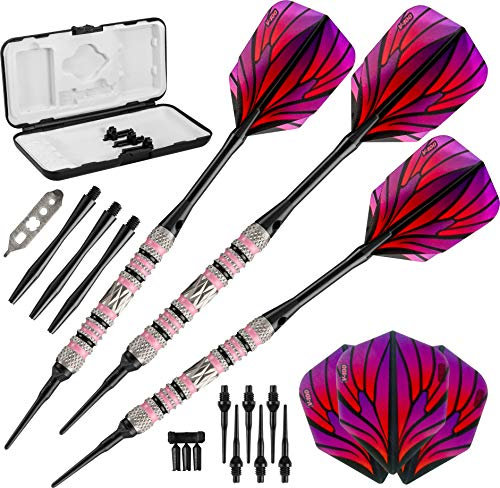 Viper Flügel 80% Tungsten Soft Tip Darts mit Aufbewahrungs-/Reisetasche, 16 Gramm