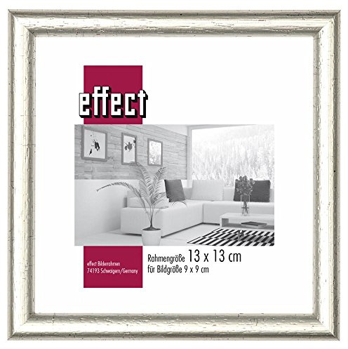 Effect Bilderrahmen 782516 Wandrahmen Profil 20, Holz, 13 x 13 cm, Silber