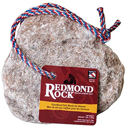 REDMOND - Rock on a Rope Unrefined Salt Rock for Horses; 3 to 5 lbs- …