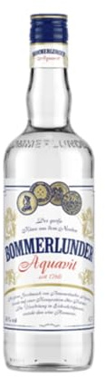 Bommerlunder | Aquavit | Traditionelles Destillat mit einer leichten Kümmelnote und lieblichem Anis-Akzent | 6 Monate in Eichenfässern gereift | 0,7L | 38% Vol.