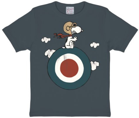 Logoshirt® Peanuts Snoopy Pilot Target T-Shirt Kinder | Snoopy-Fanartikel, lizenziertes Originaldesign, lustiges Comic T-Shirt, bedruckt, 100% Baumwolle, Mädchen und Jungen