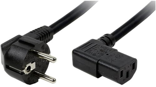 LogiLink CP103 Power Cord, Schuko-C13, schwarz, 2,00m, 90? angeled