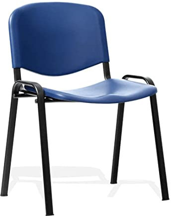 Dynamic BR000058 ISO Stacking Frame Chair Without Arms - Black/Blue
