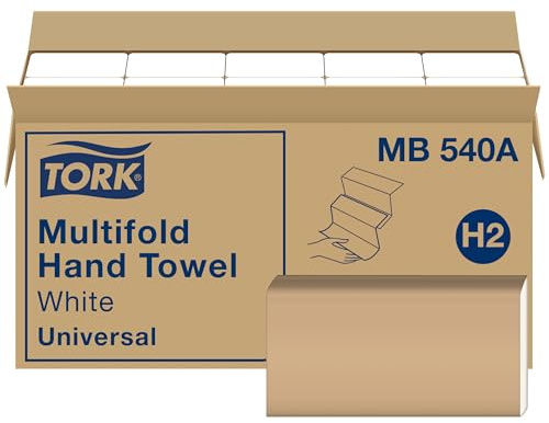 Tork Universal mb540 a Multifold Papier Handtuch, 1 lagig, 24,1 cm Breite x 23,2 cm Länge, weiß, (Fall von 16, 250 Pro-Pack, 4.000 Handtücher)