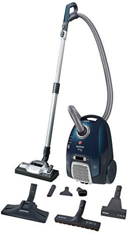 Hoover TX60PET, Aspirateur Traineau avec Sac Telios Extra,Hautes Performances, Ultra-maniable Flexible 360°+Variateur de puissance LED, Ultra silencieux 62 dbA,+ 4 Brosses Tous Sols, Spécial Animaux